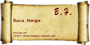 Baza Hanga névjegykártya